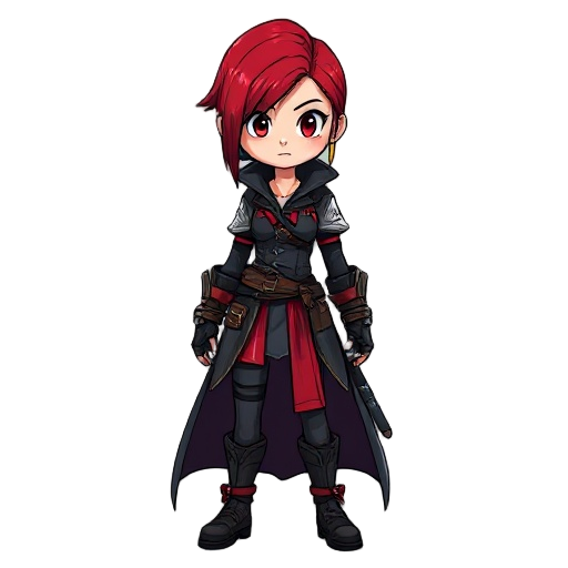 assassin woman with red hair