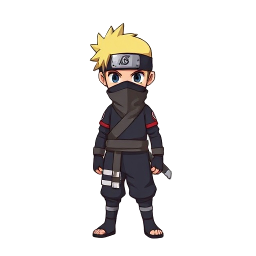 2d sprite of a ninja character in the style of naruto