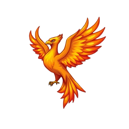 make a phoenix with the fire form body but philippine eagle concept