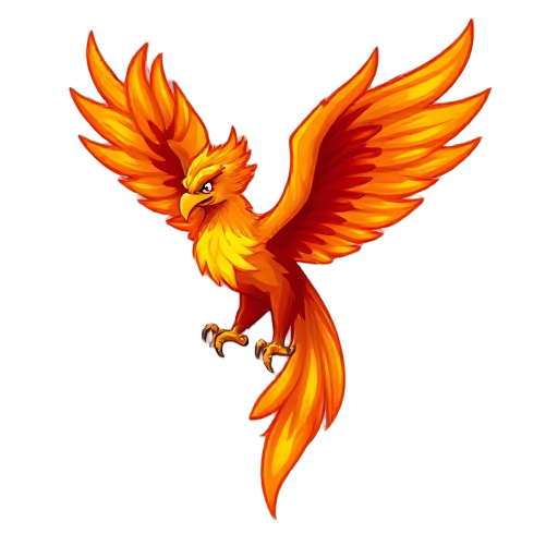 make a phoenix with the fire form body but philippine eagle concept