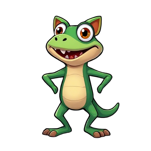 crie um personagem de sapo quadrúpede para um jogo de plataforma 2d. o sapo deve ter cores vibrantes e expressivas, estilo cartoon, com olhos grandes e destacados. ele deve ter pernas fortes e flexíveis, adaptadas para pular e se movimentar rapidamente. o