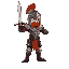 i need one warrior with armor and sword performing an attack for one game in godot.