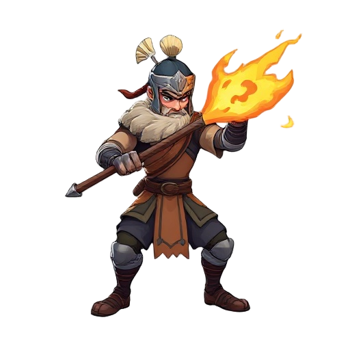 i need one warrior performing an attack for one game in godot