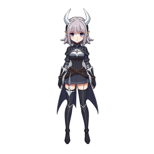 faça uma personagem feminina inspirado no hollow knight