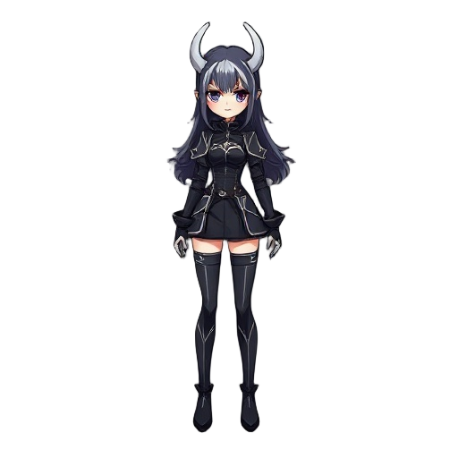 faça uma personagem feminina inspirado no jogo hollow knight