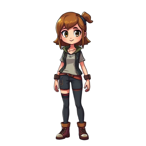 faça uma personagem feminina inspirado no jogo lost in play