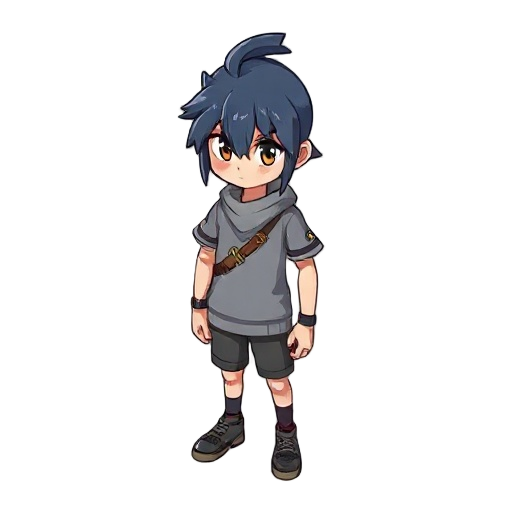 create a person hibbrid saiajin and tsufurujin