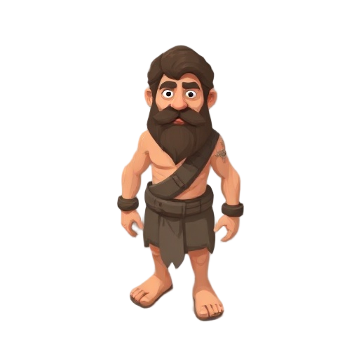 create a cartoon caveman