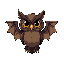 animal owl half bat. old cartoon style