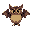 animal owl half bat. old cartoon style