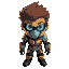 male space human, he wiil have a mask just like starlord with their hair exposed. make the character not exactly like starlord and make him have different colors and space armor