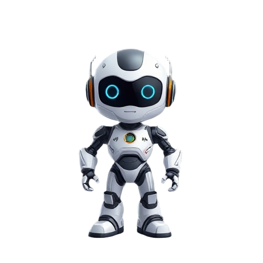mascot game , cute , digital robot , unique character , 