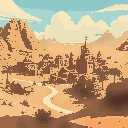 a town in a desert