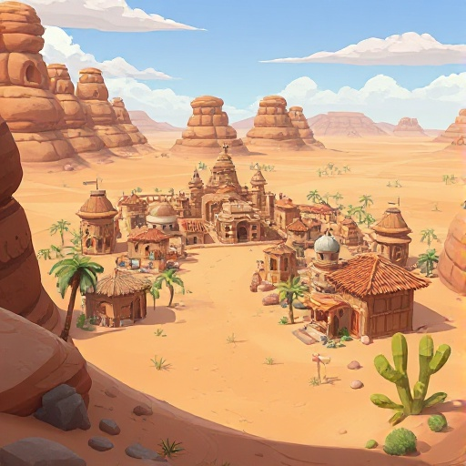 a town in a desert