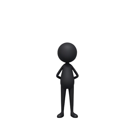 black stick figure