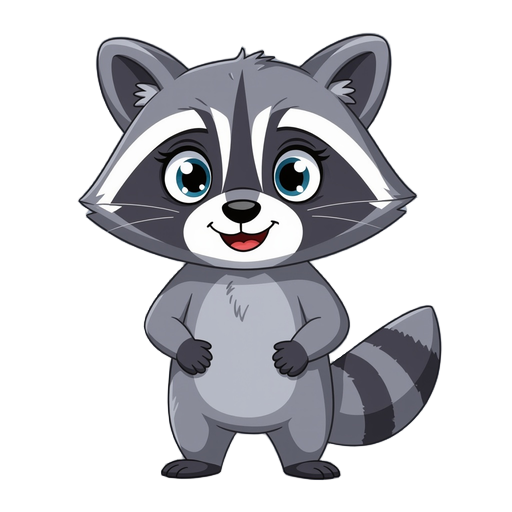a cute raccoon