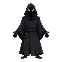 mysterious character with a black robe