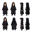 mysterious character with a black robe