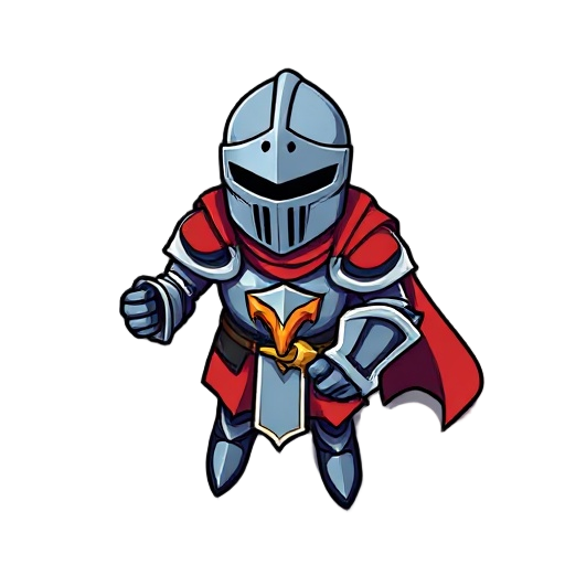 knight in a vibrant armour 