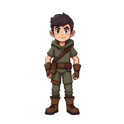 an adventurer for a 2d platform game with an rpg feel