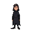 human character in a dark cloak