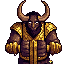 minotauro with armor and hammer