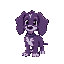 purple  spaniel dog