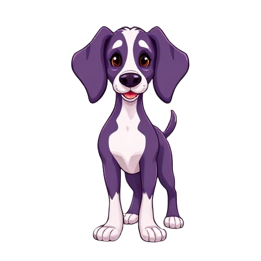 purple spaniel dog