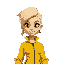 blode woman, wearing a yellow jacket, comic style full length pop art icon singer song, fight game, the king of fighters character