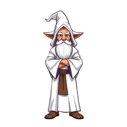wizard in white robes