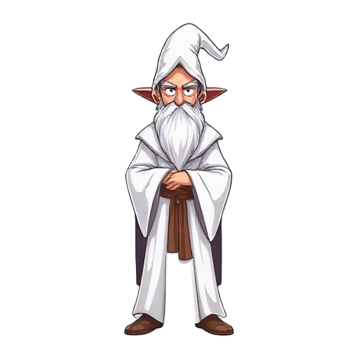 wizard in white robes