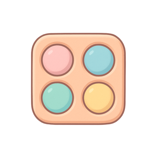 create a minimalist object with a soft style and pastel colors, designed for a game aimed at people with adhd. the object should convey calm and focus, with simple and friendly shapes. it could be som