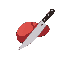 a knife cutting a liver