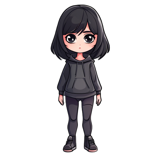 a girl character who seems mysterious and cute