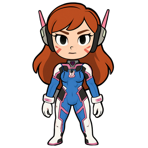 red head girl with bluster like d'va overwatch