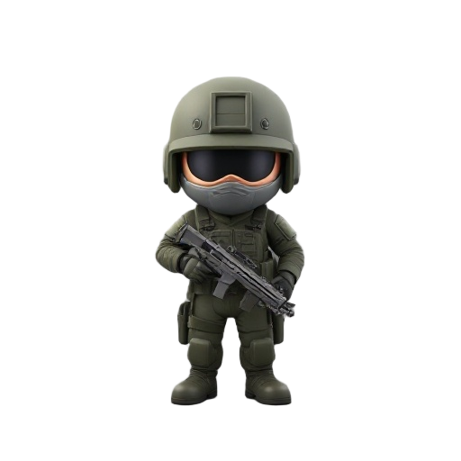 a soldier mini figure with helmet over face and a swort