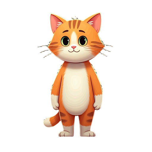 cute cat two leg 