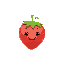 a smiling cute strawberry