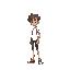 side view skinny young guy character