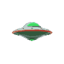 an alien flying saucer