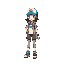 pokemon inspired trainer sprite, full body, girl, cool design