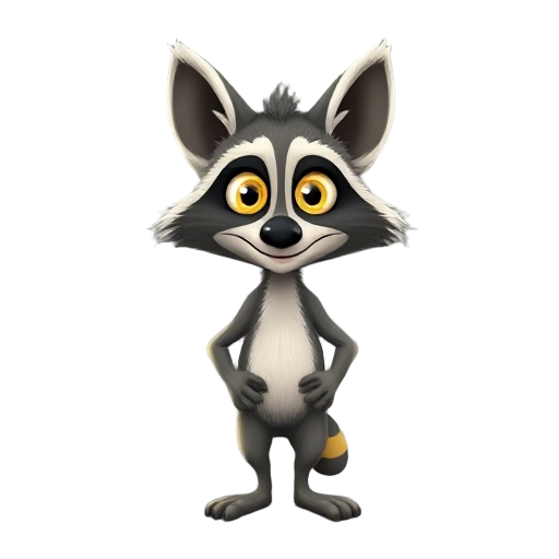 crazy racoon eyes yellow   inspired loony toon
