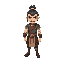 wuxia warrior character, hand-painted style