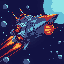 space ship mega boss shmup side view