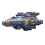 scrolling side view combat spaceship 