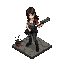 crie a personagem jil valentine do resident evil 3 segurando uma escopeta