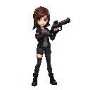 crie a personagem jil valentine do resident evil 3 segurando uma escopeta