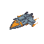 scrolling side view combat spaceship 