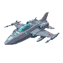 scrolling side view combat spaceship 