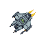 side view combat spaceship 